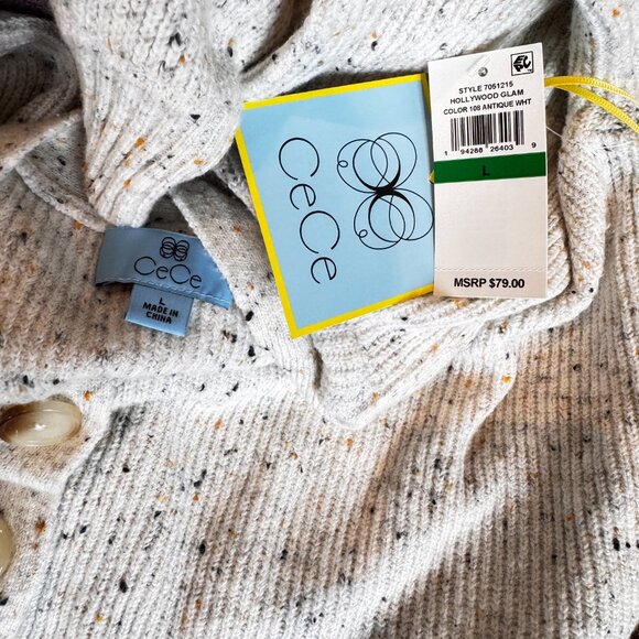 NEW Nordstrom CeCe Speckled Cardigan - Picture 8 of 11